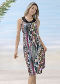 Banes Noble Geschaft -Banes Noble Geschaft aermelloses kleid mit inkjet druckdessin farbe schwarz bunt groesse 040 1