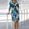 Ausdruckstark Dessiniertes Kleid -Banes Noble Geschaft ausdruckstark dessiniertes kleid farbe marine bunt groesse 038