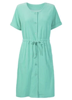 Frottier-Kleid Mit Durchgehender Knopfleiste -Banes Noble Geschaft frottier kleid mit durchgehender knopfleiste farbe mint groesse 046 1