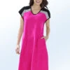 Frottier-Kleid Mit überschnittenen Ärmeln -Banes Noble Geschaft frottier kleid mit ueberschnittenen aermeln farbe fuchsia schwarz weiss groesse 040