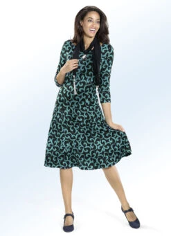 KLAUS MODELLE Strick-Kleid In Jacquard-Dessin