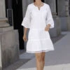 Kleid, 2-tlg. Mit Ton-in-Ton Stickerei -Banes Noble Geschaft kleid 2 tlg mit ton in ton stickerei farbe weiss groesse 038
