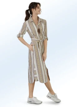 Kleid Mit Bindegürtel