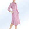 Kleid Mit Bindegürtel In Angesagtem Streifen-Dessin -Banes Noble Geschaft kleid mit bindeguertel in angesagtem streifen dessin farbe rose pink bunt groesse 038