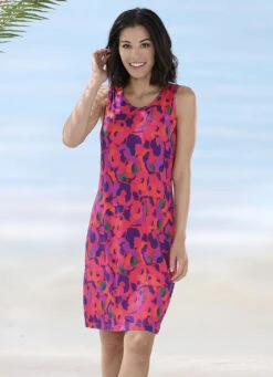 Laurina Kleid, ärmellos Mit Inkjet-Druckdessin