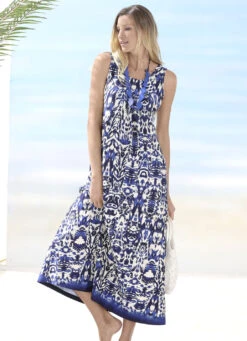 Laurina Kleid Mit Inkjet-Druckdessin, ärmellos