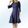 Leicht Tailliertes Kleid -Banes Noble Geschaft leicht tailliertes kleid farbe marine groesse 036