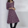 Strick-Kleid In Jacquard-Dessin -Banes Noble Geschaft strick kleid in jacquard dessin farbe amethyst schwarz groesse 038